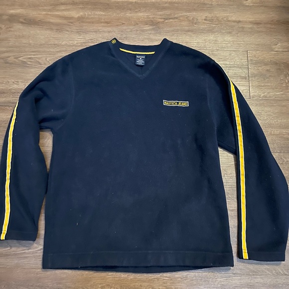 🔥Vintage 90’s Nautical Jeans Fleece Sweater Size L🔥 - Picture 2 of 4